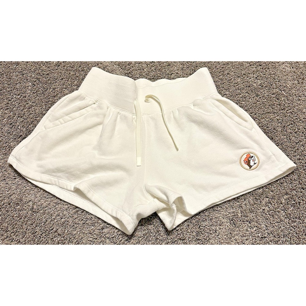 Bucees Cotton Blend Shorts Women's Size S Beige/Off-White Color Embroidered Logo